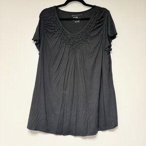 Just My Size Women's Black Short Sleeve T‎ Shirt Size 2X
